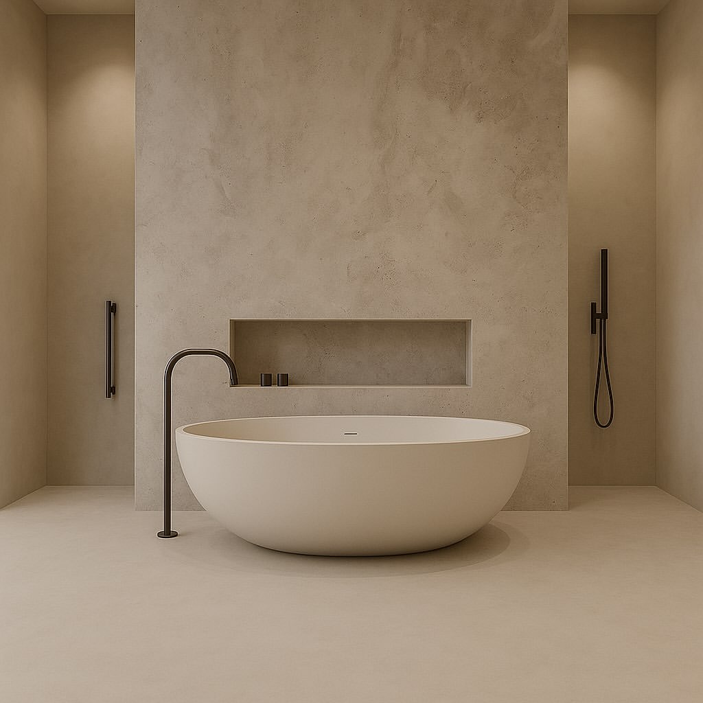 Modern Microcement Bath