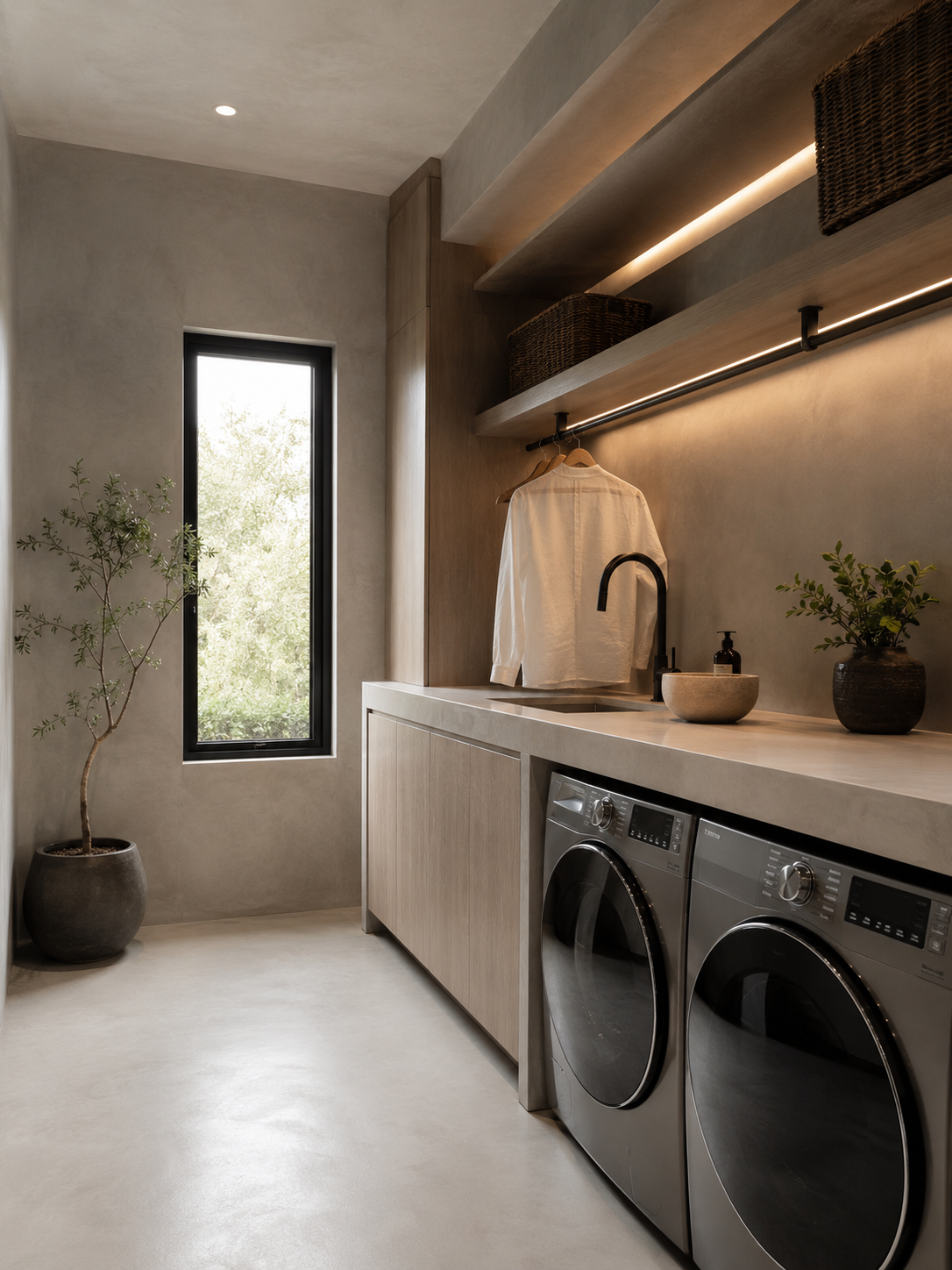 Microcement Laundry Room