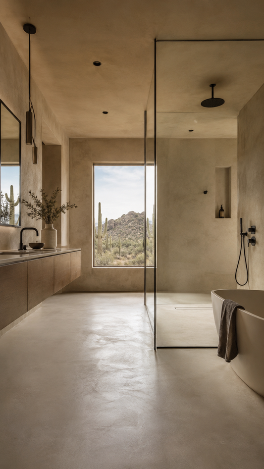 Microcement bathroom