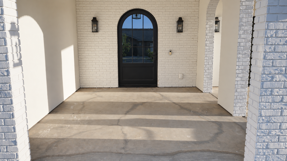 Covered Front Porch before